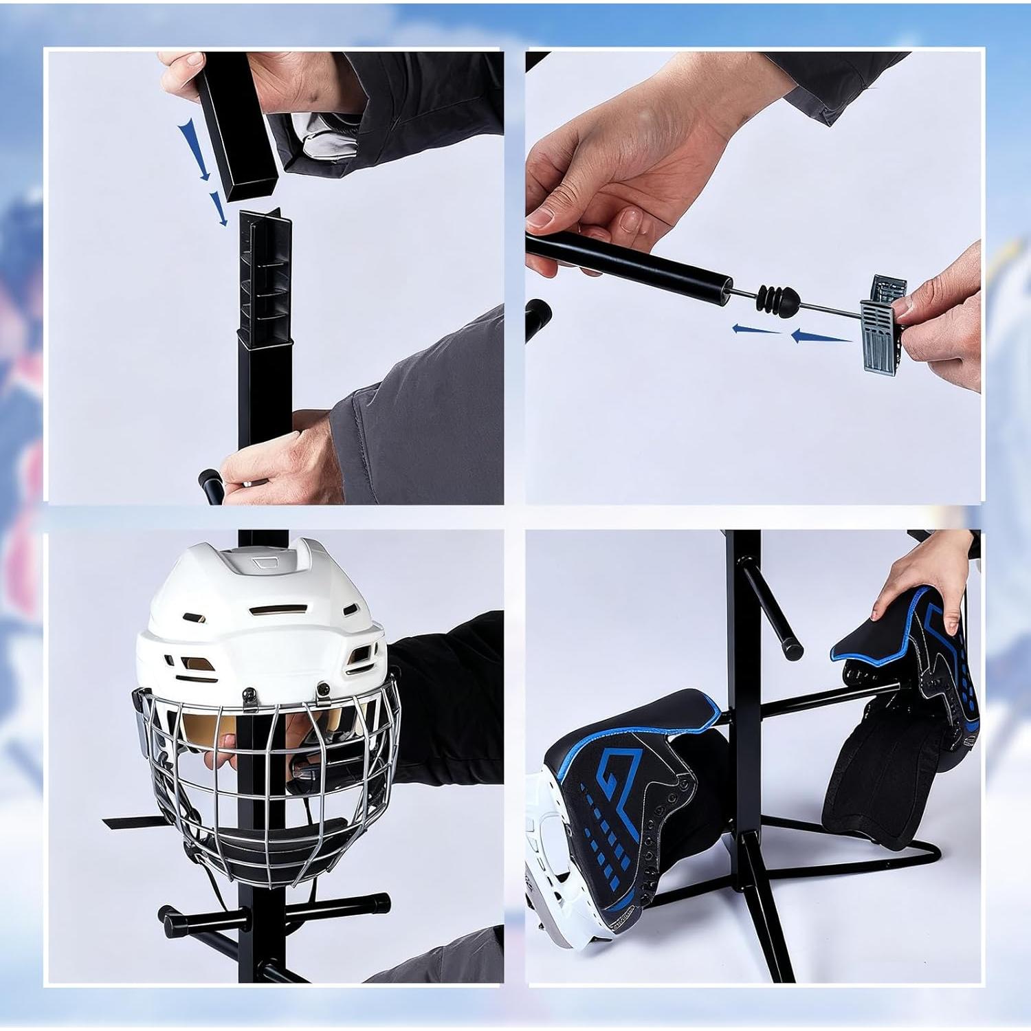 Soporte para Secado de Equipos de Hockey Dunzy 139.7x55.9cm Negro