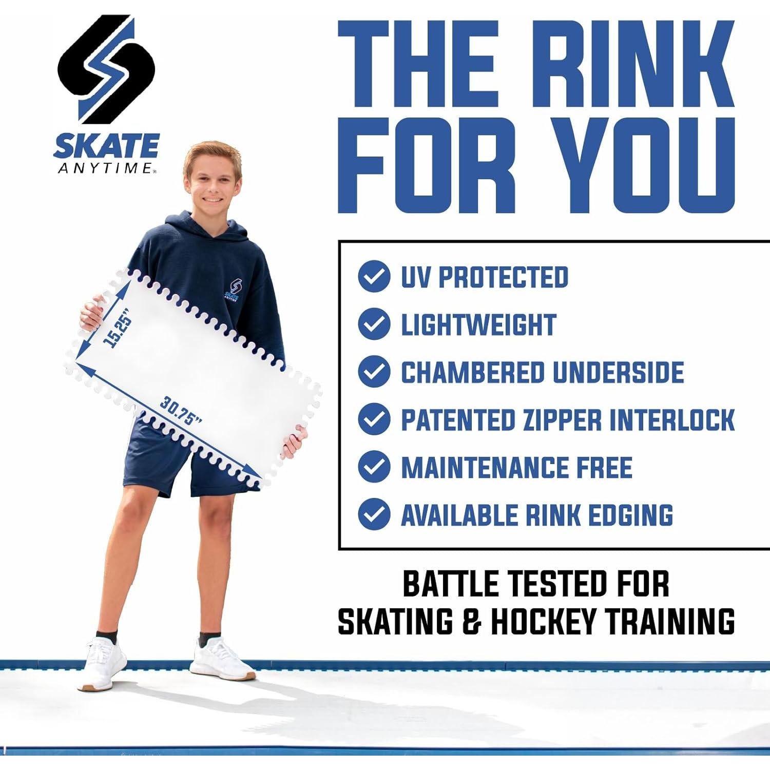 Hielo Sintético Skate Anytime para Hockey - 4 Paneles 1.16 m²