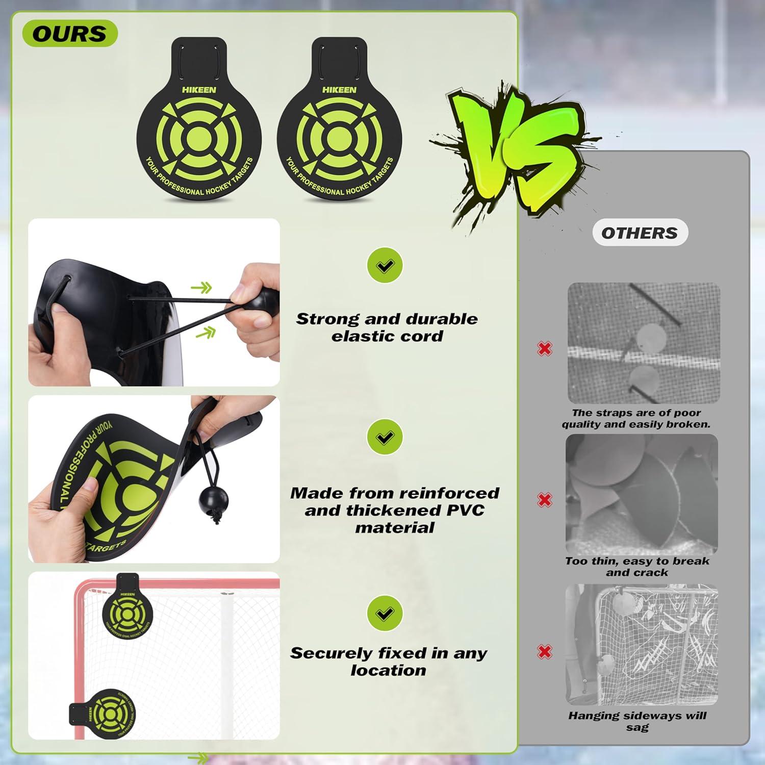 Objetivos de Hockey Hikeen 4 Pcs PVC 5mm para Entrenamiento