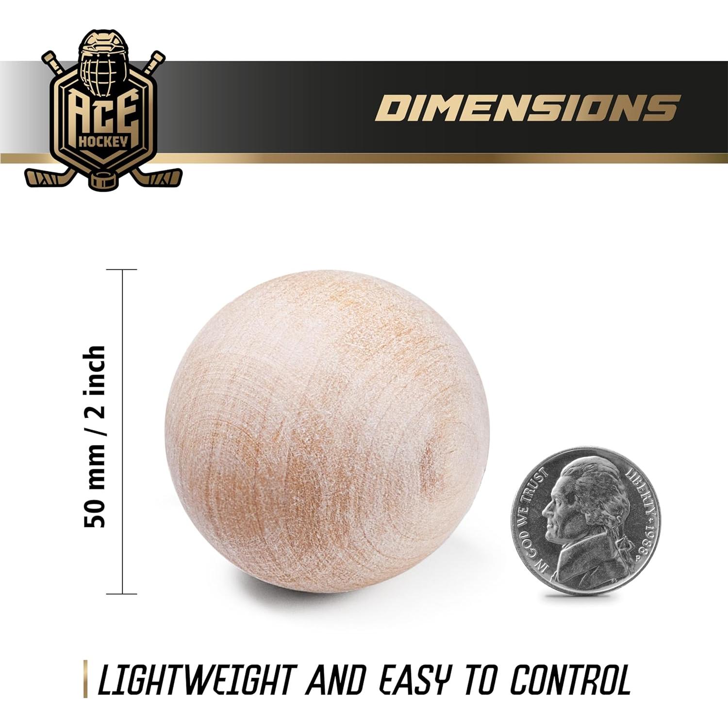 Bolas de Manejo de Stick ACE HOCKEY - Paquete de 5 de 7.62 cm