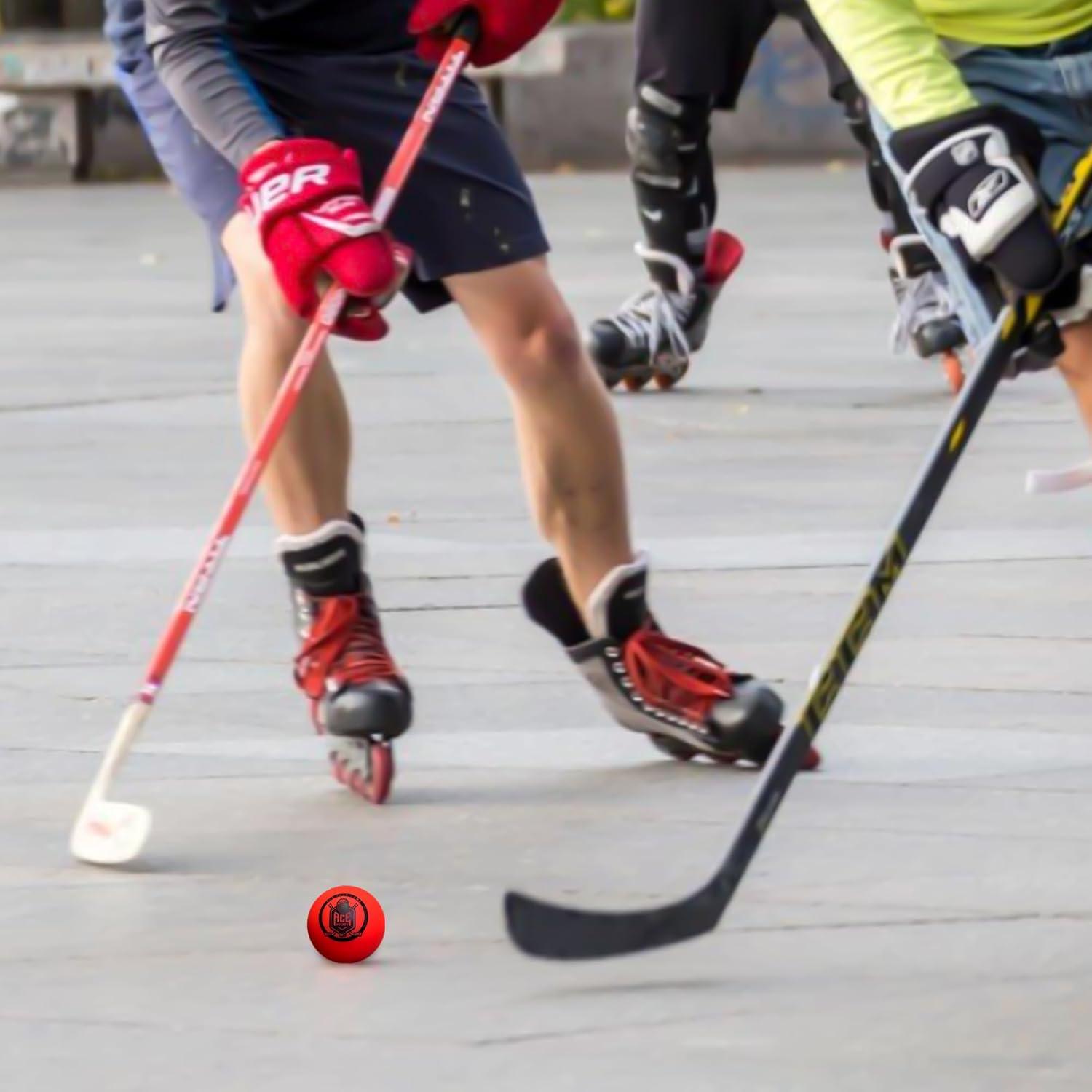 Bolas de Hockey Callejero ACE HOCKEY - Paquete de 3 PVC Naranja