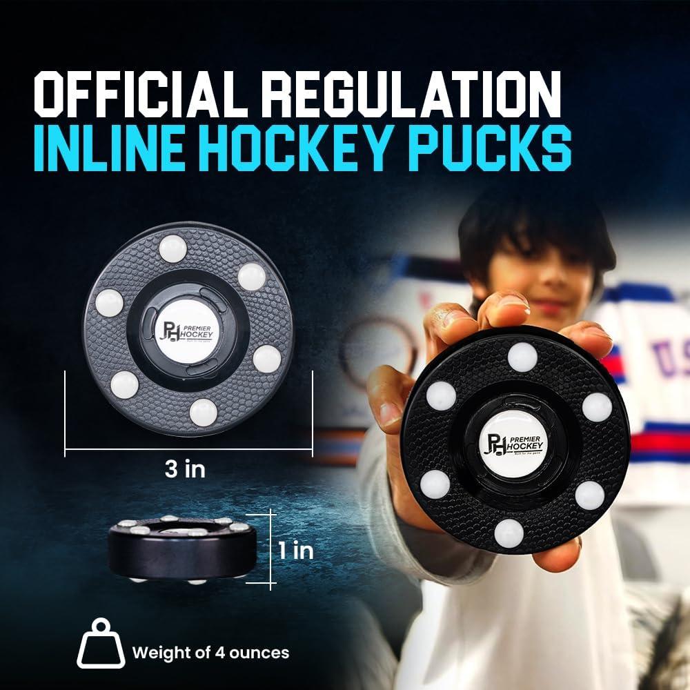 Paquete de 3 Pucks de Hockey Premier Sports - 7.62 cm