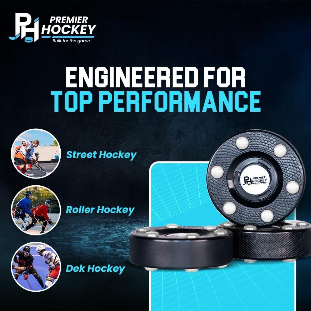 Paquete de 3 Pucks de Hockey Premier Sports - 7.62 cm