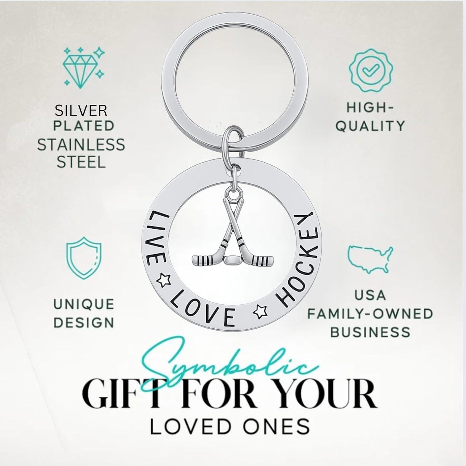 Llavero de Hockey Colección Infinita con Encanto Plata