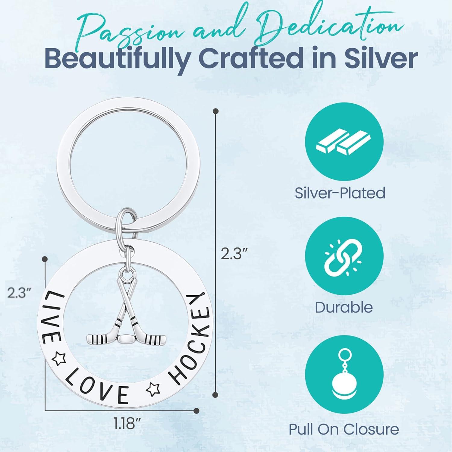 Llavero de Hockey Colección Infinita con Encanto Plata