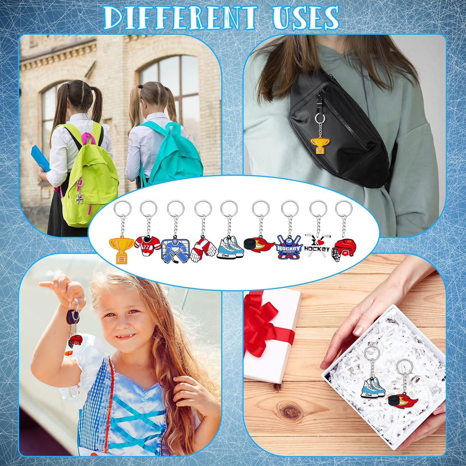 Llaveros de Hockey Taiyin - 36 Piezas, 9 Diseños Diversos