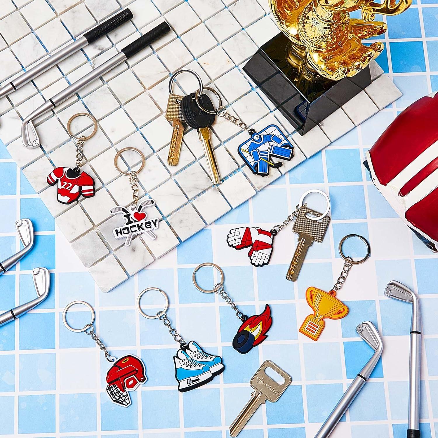 Llaveros de Hockey Taiyin - 36 Piezas, 9 Diseños Diversos