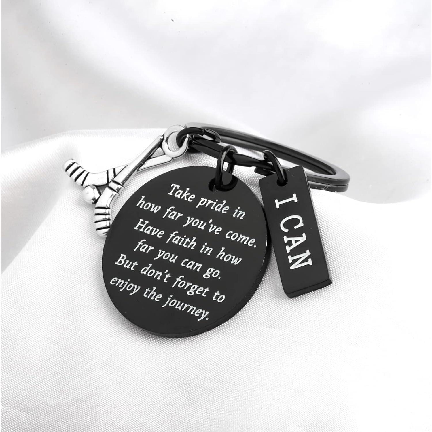 Llavero de Hockey sobre Hielo FUSTMW - Acero Inoxidable 3 cm