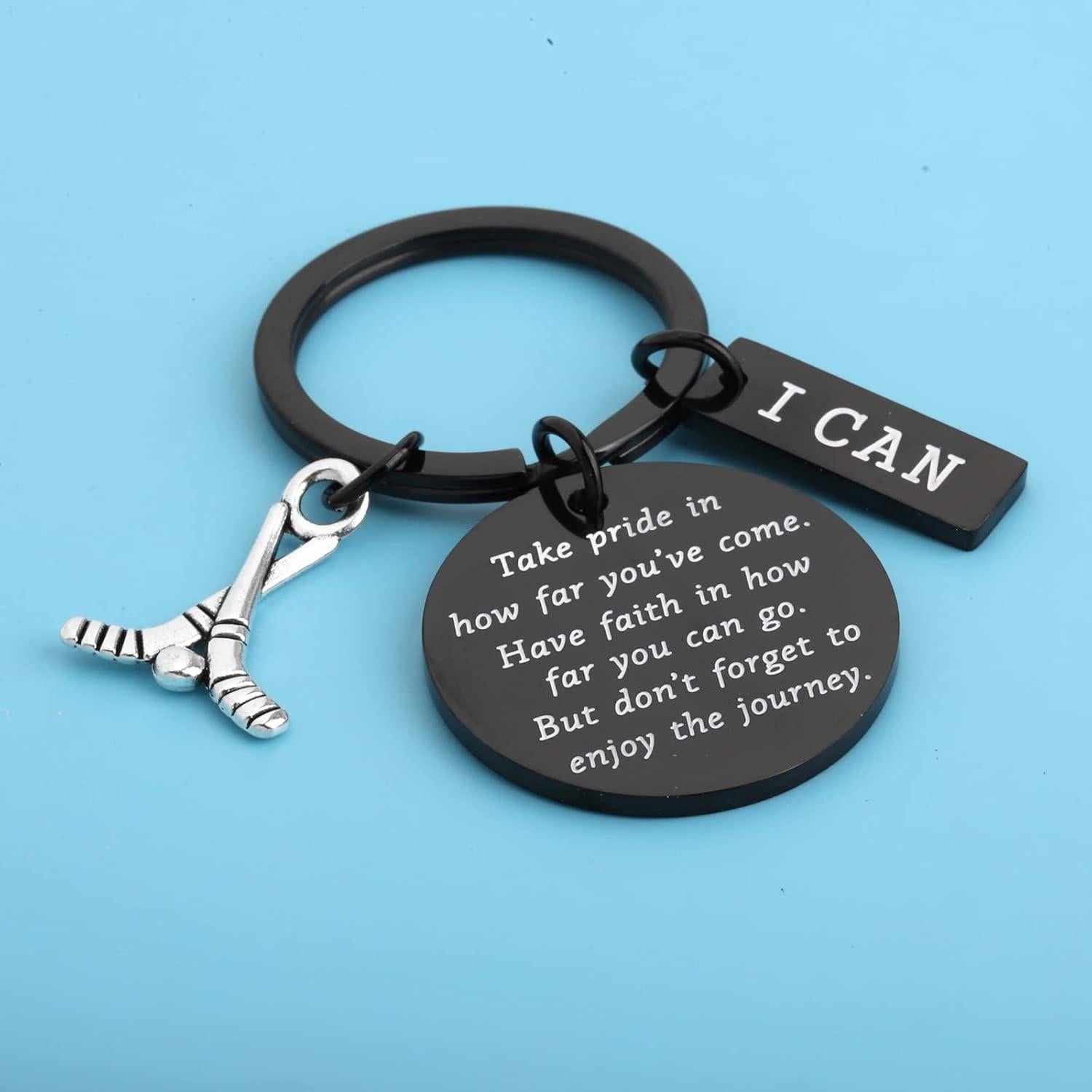 Llavero de Hockey sobre Hielo FUSTMW - Acero Inoxidable 3 cm