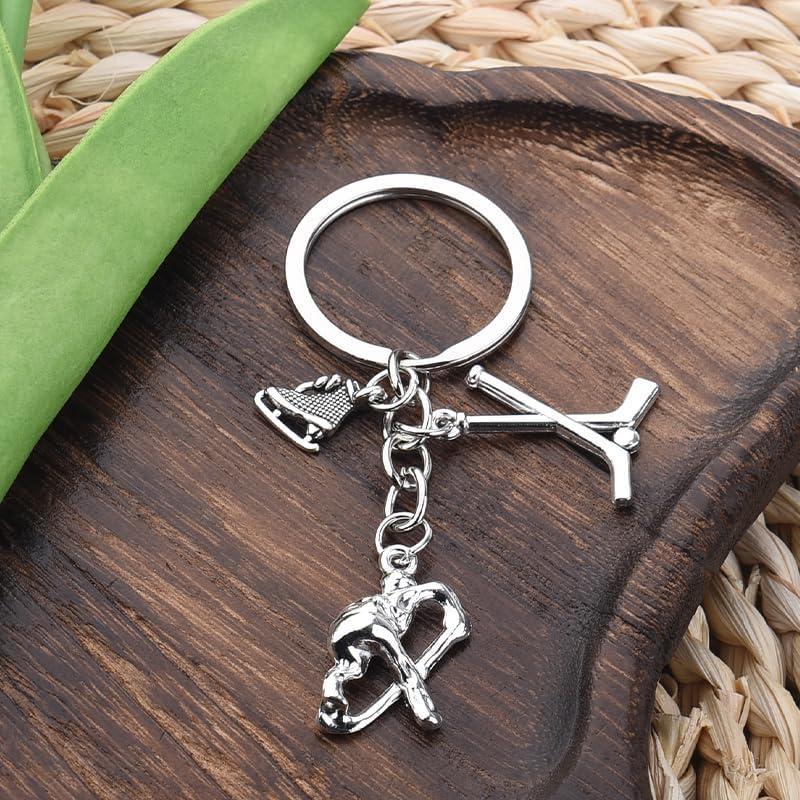 Llavero de Hockey de Acero Inoxidable 8x3 cm - Regalo para Fanáticos