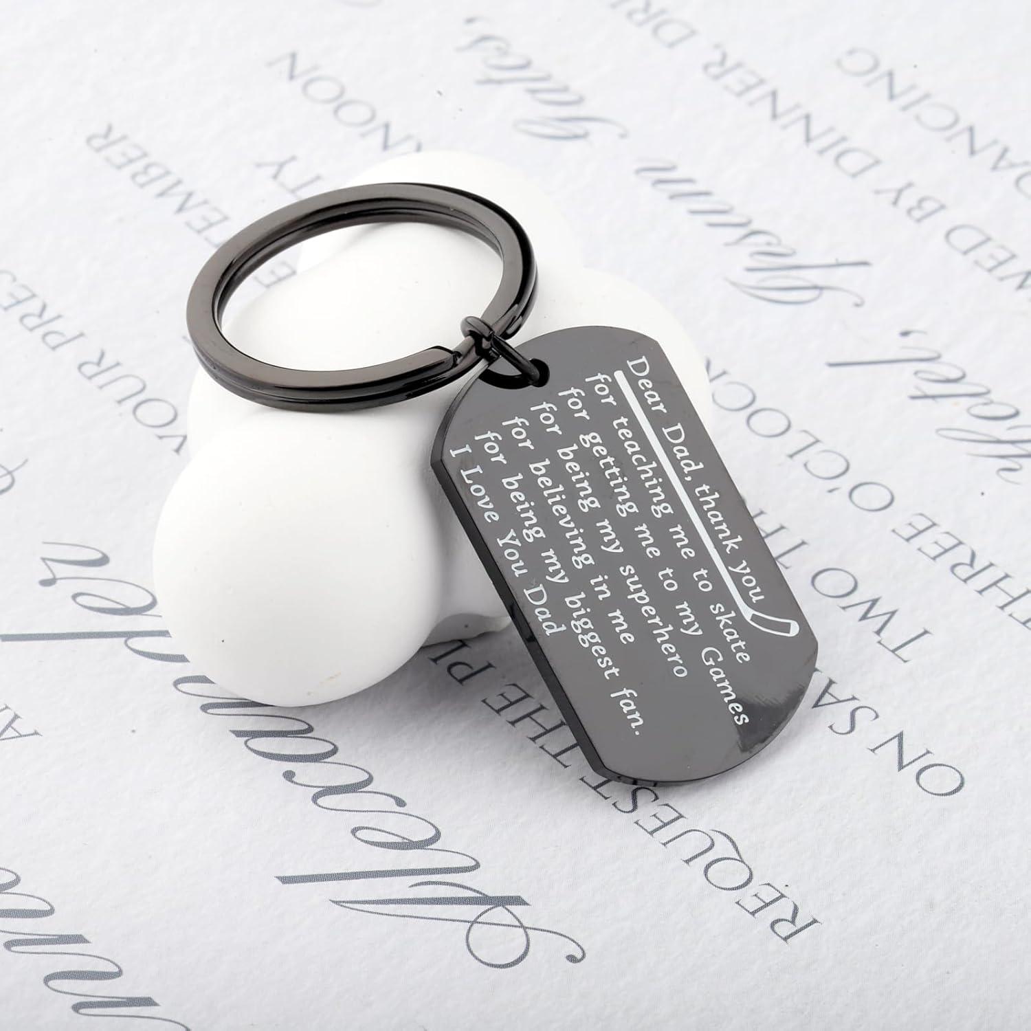 Llavero de Agradecimiento para Papá Hockey BEKECH Acero Inoxidable
