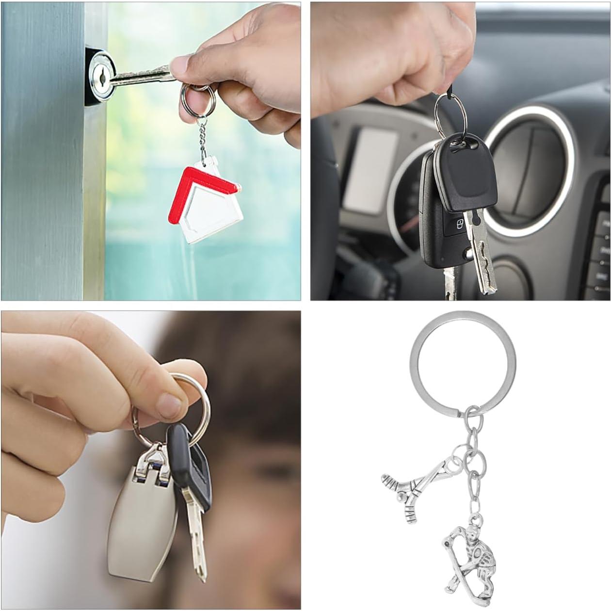 Llavero de Metal Mipcase Hockey sobre Hielo 8x3cm Unisex