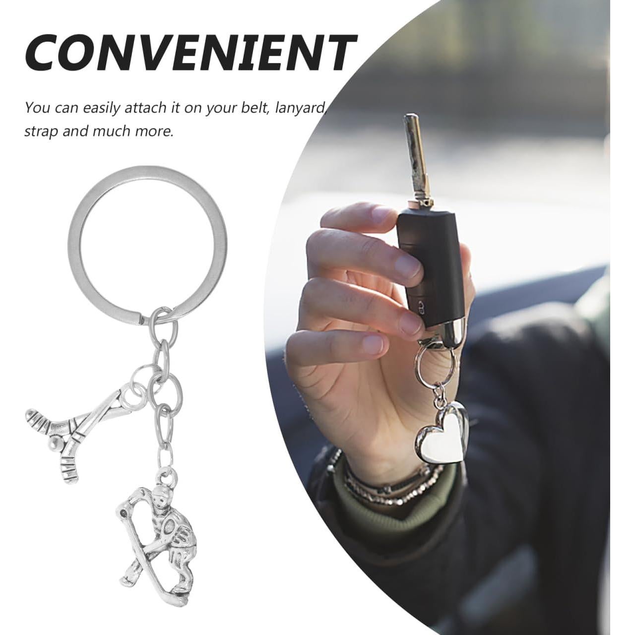 Llavero de Metal Mipcase Hockey sobre Hielo 8x3cm Unisex