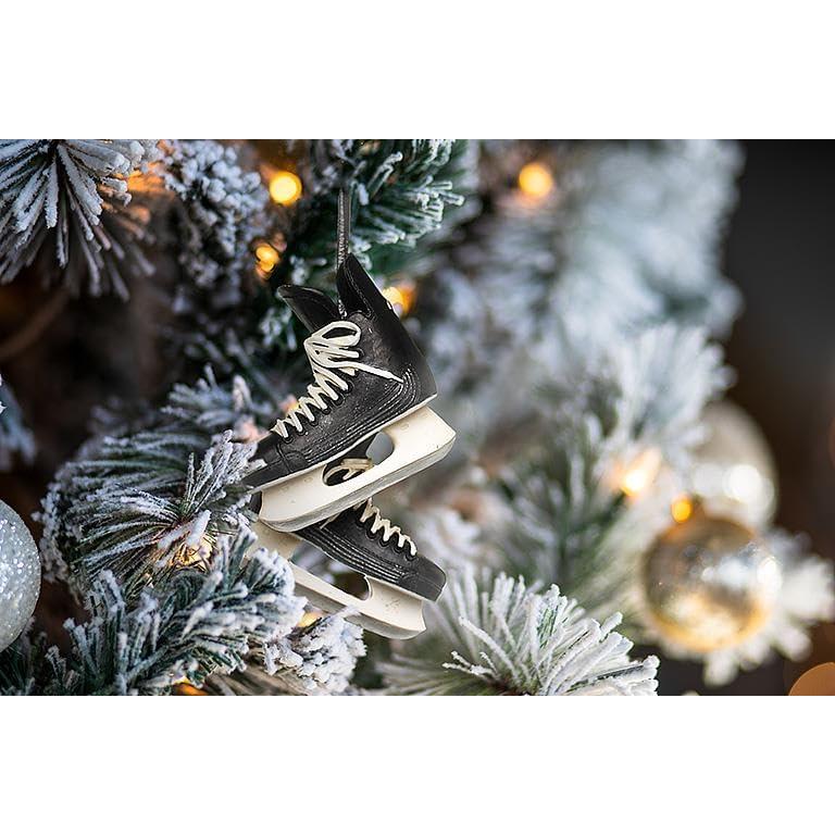 Adorno de Patines de Hockey Abbott de Resina Negro 6.5cm