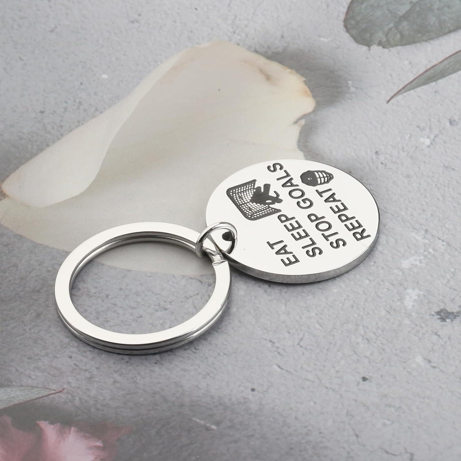 Llavero de Portero de Hockey BEKECH Acero Inoxidable 3cm