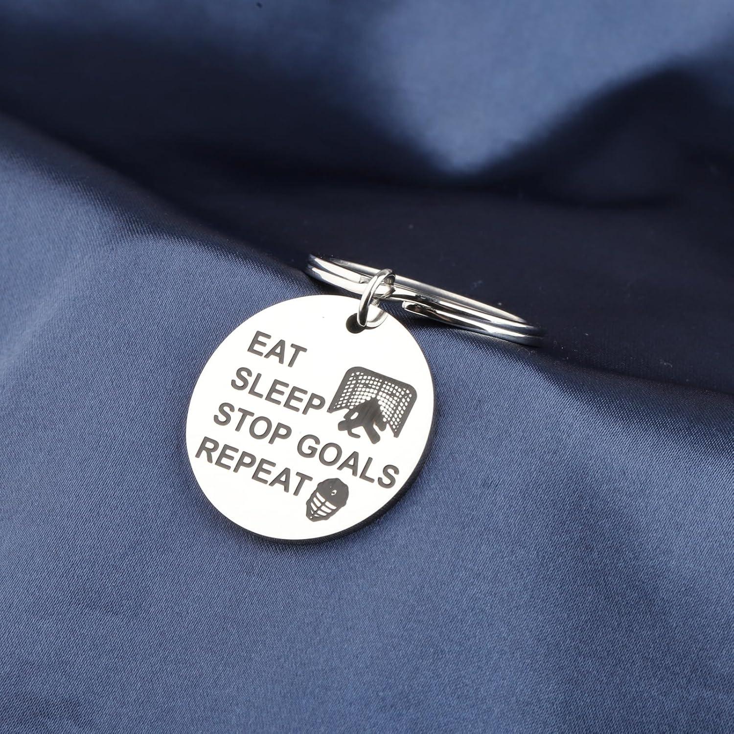 Llavero de Portero de Hockey BEKECH Acero Inoxidable 3cm