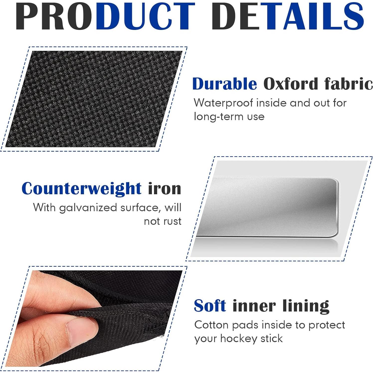 Peso de Palo de Hockey Jecery con 4 Pesas Ajustables 25.4 cm