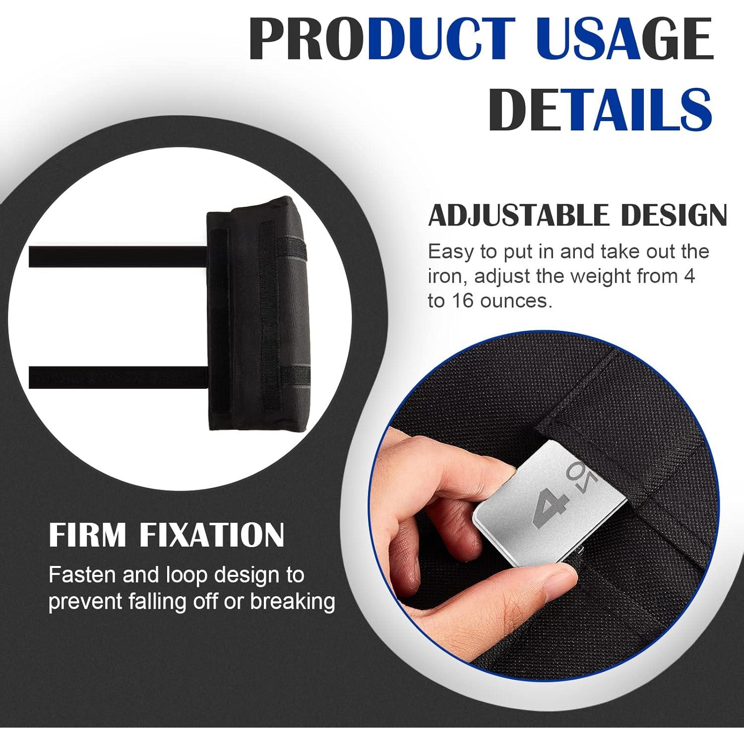 Peso de Palo de Hockey Jecery con 4 Pesas Ajustables 25.4 cm