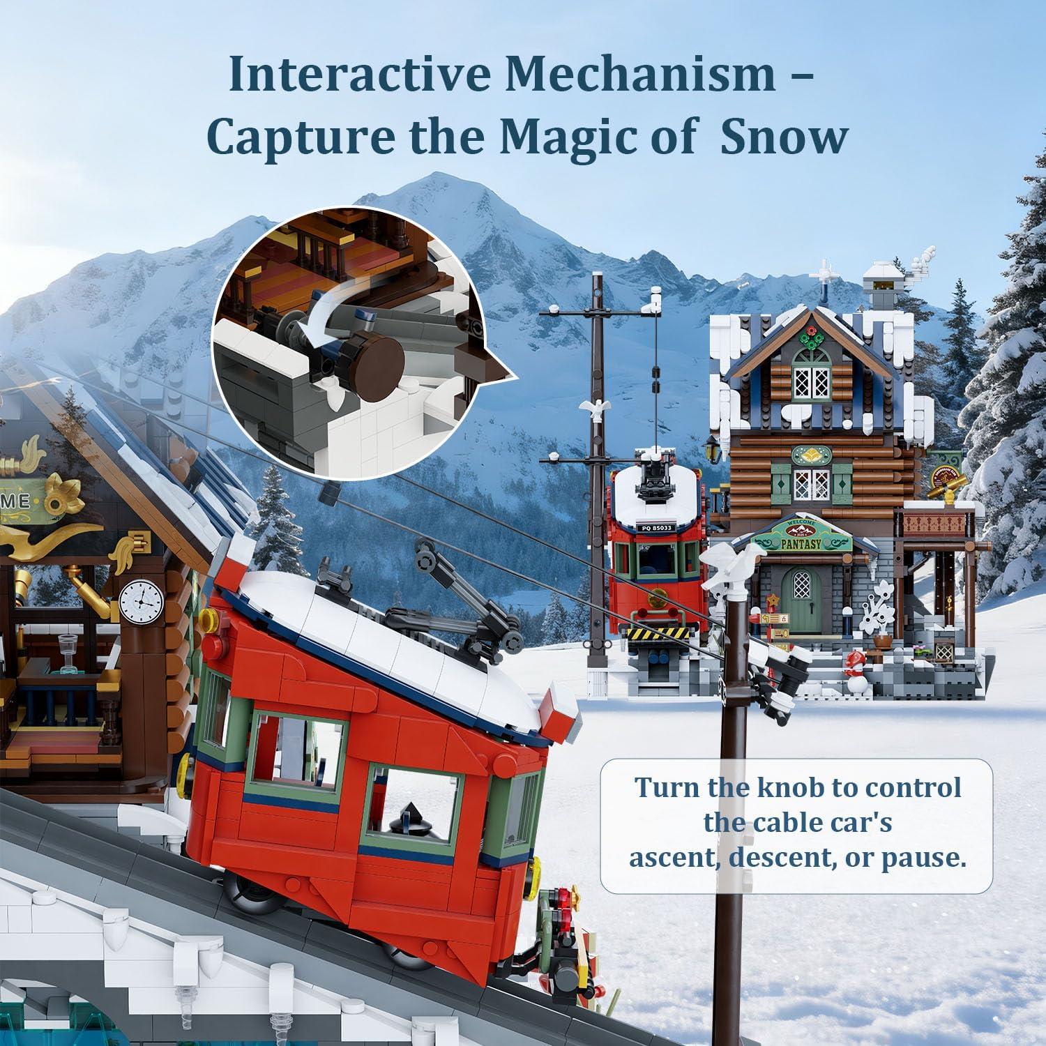 Conjunto Cabaña de Esquí PANTASY 3 Pisos con Teleférico