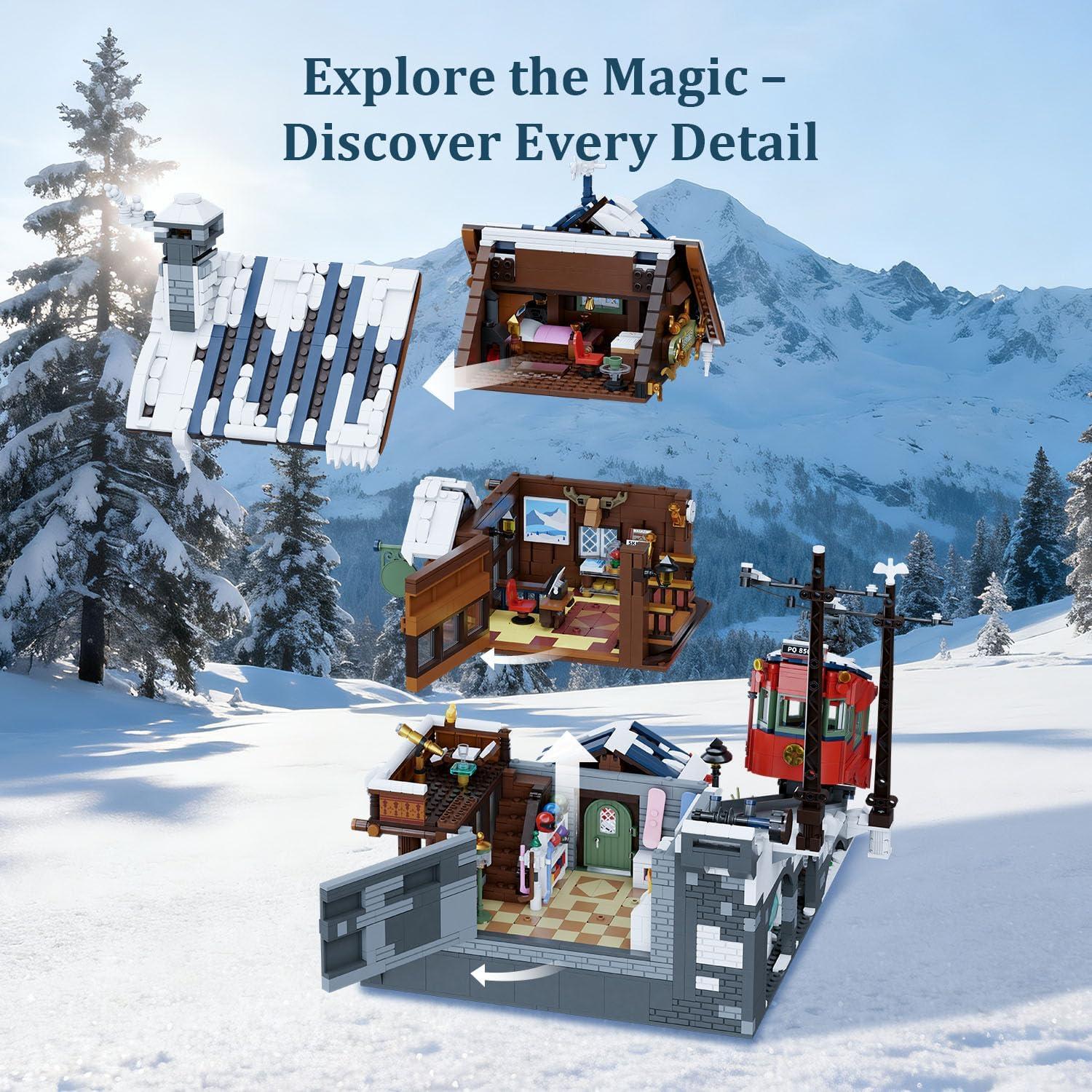 Conjunto Cabaña de Esquí PANTASY 3 Pisos con Teleférico