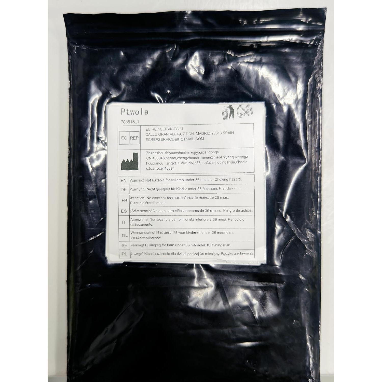 Paquete de 2 Bolsas para Casco Ptwola 23.5x12 cm Negro