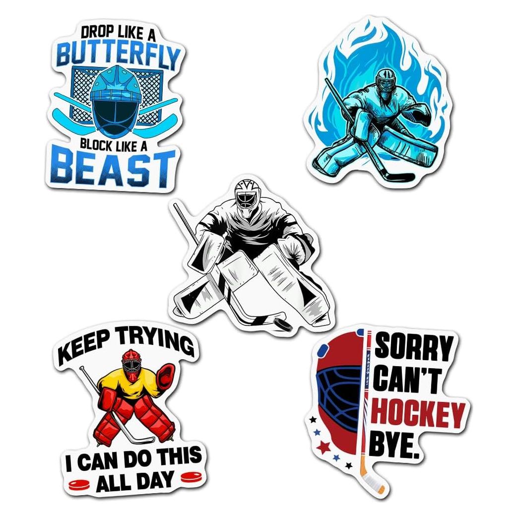 Calcomanías de Portero de Hockey AOMAT77 - 5 Piezas Impermeables