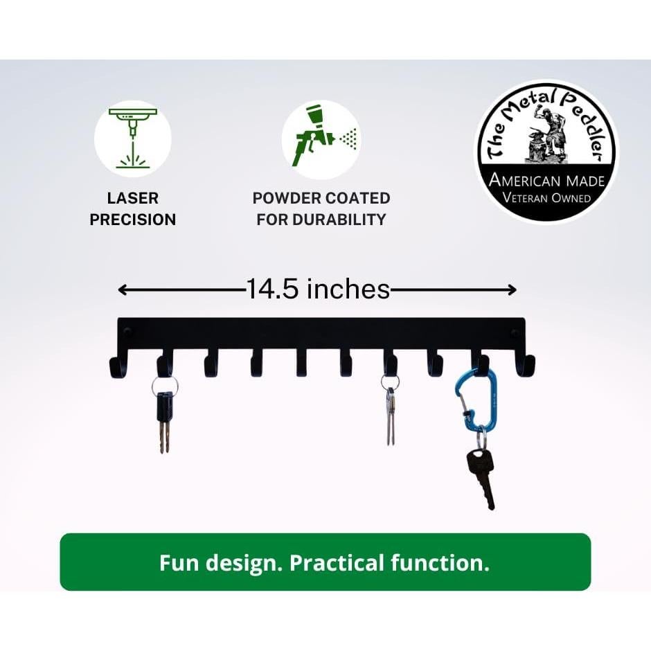 Soporte para Medallas de Hockey The Metal Peddler 36.8 cm 10 Ganchos