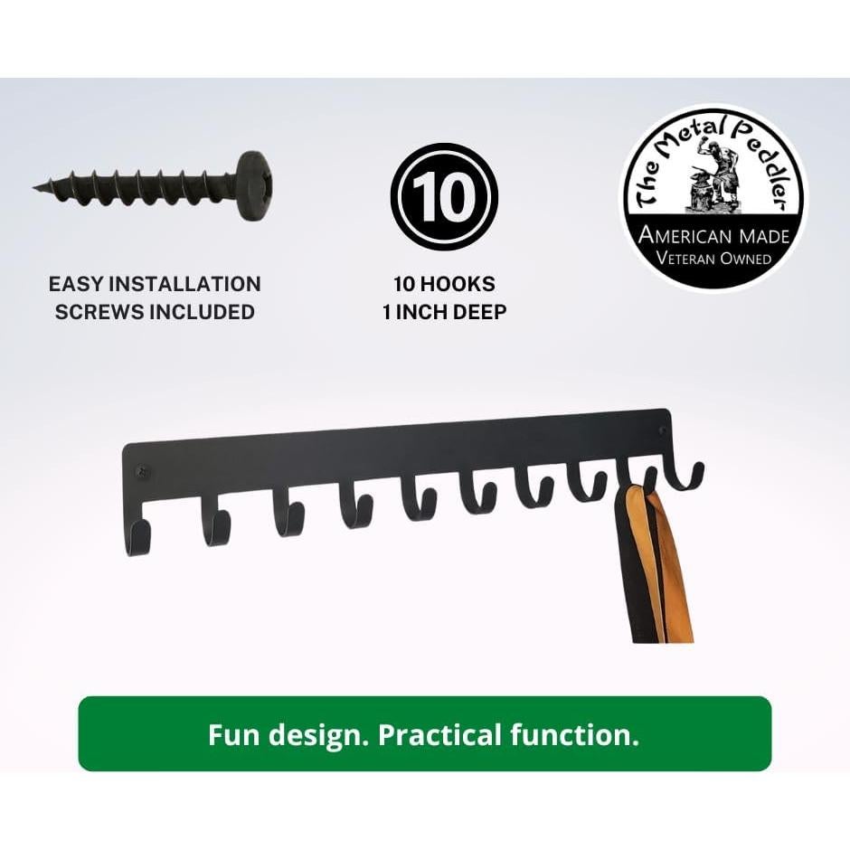 Soporte para Medallas de Hockey The Metal Peddler 36.8 cm 10 Ganchos