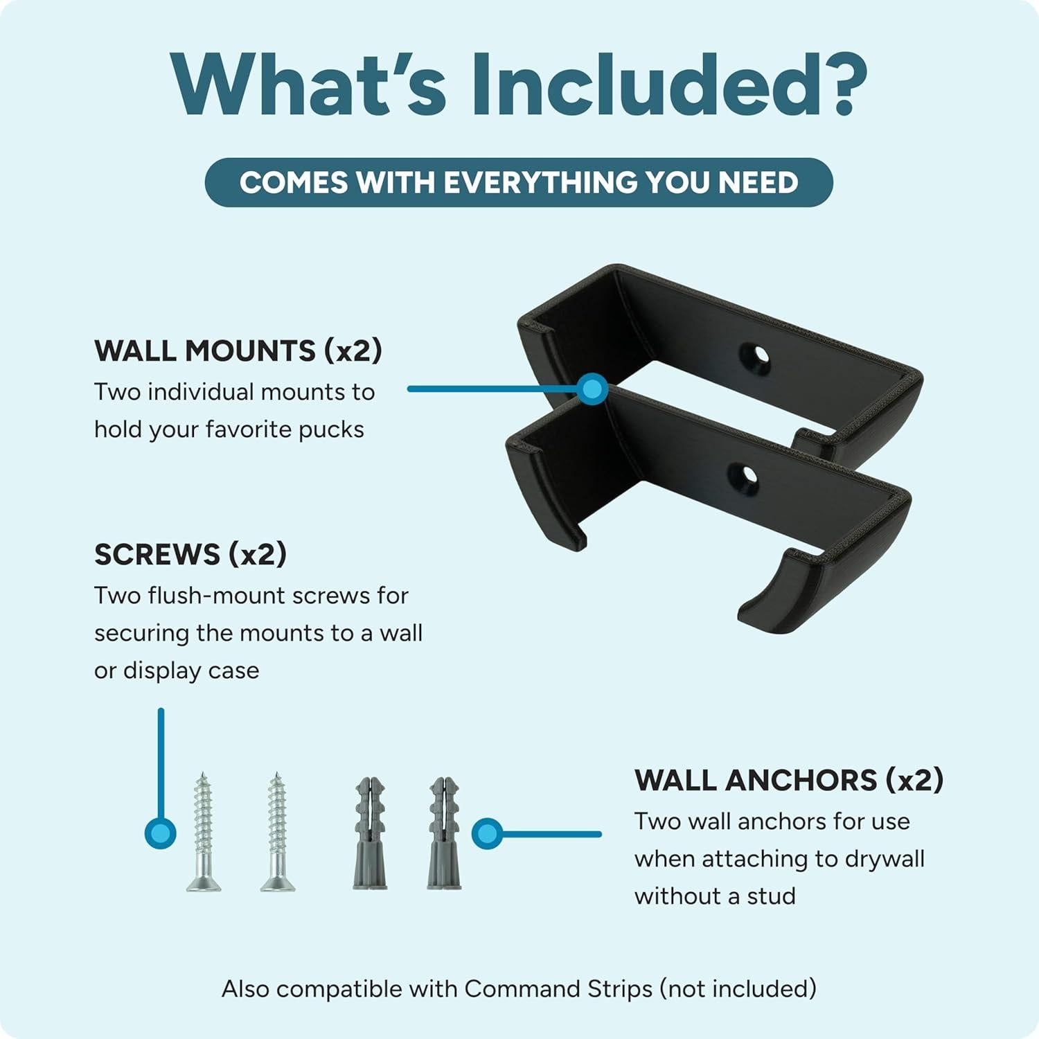 Soporte de Puck de Hockey Montaje en Pared Matterform - Paquete de 2