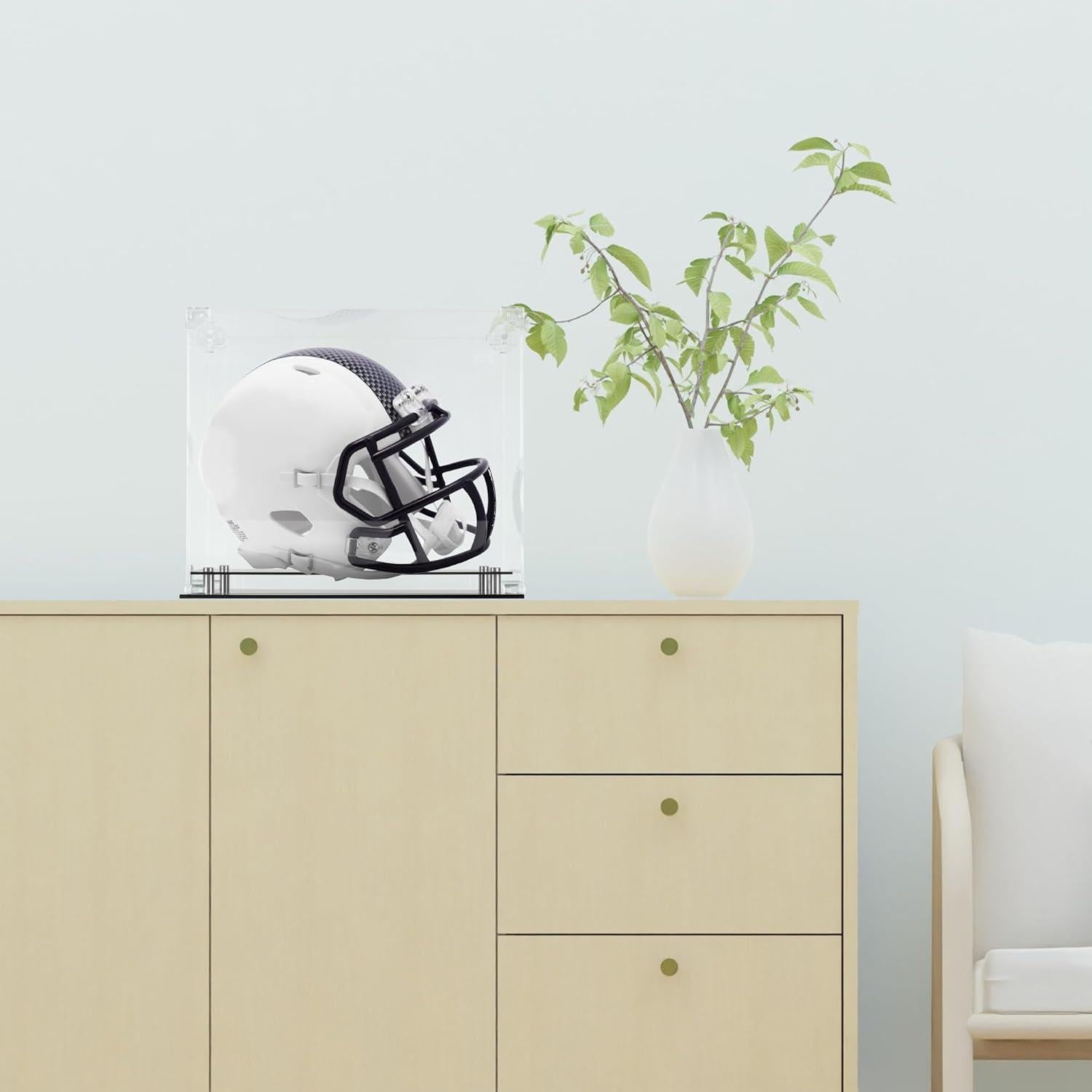 Estuche de Exhibición Acrílico DisplayGifts para Casco de Fútbol