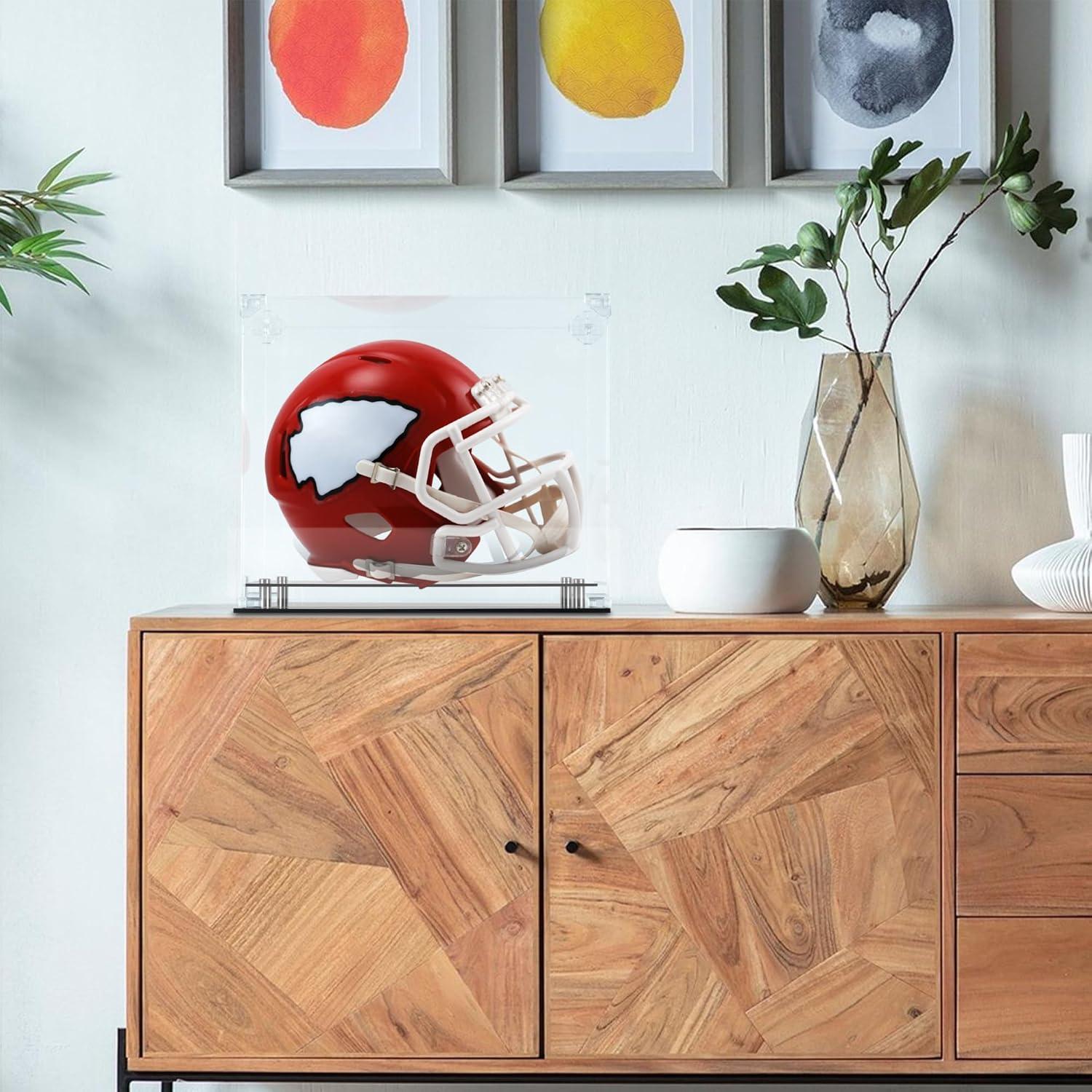 Estuche de Exhibición Acrílico DisplayGifts para Casco de Fútbol