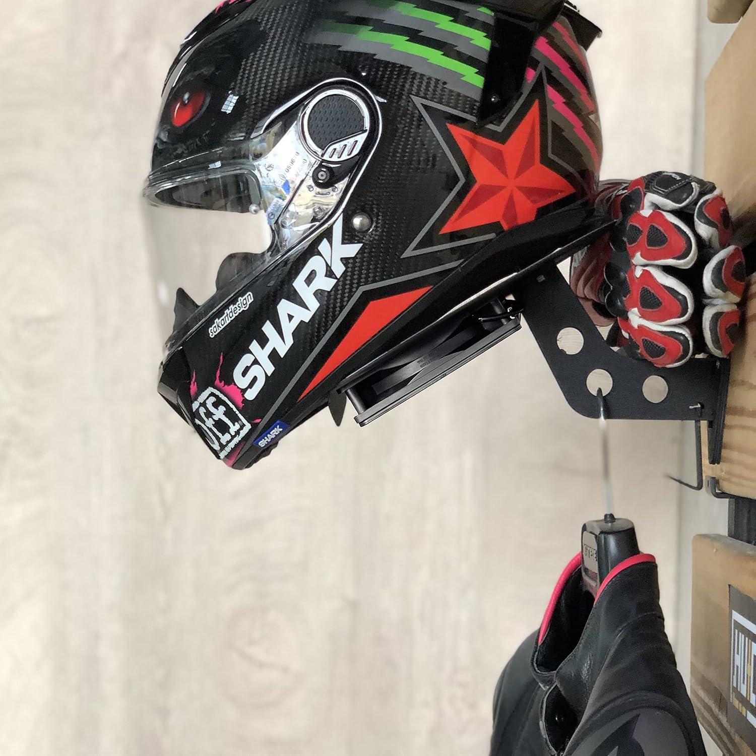 Soporte para Casco HUCK con Ventilador USB, Negro