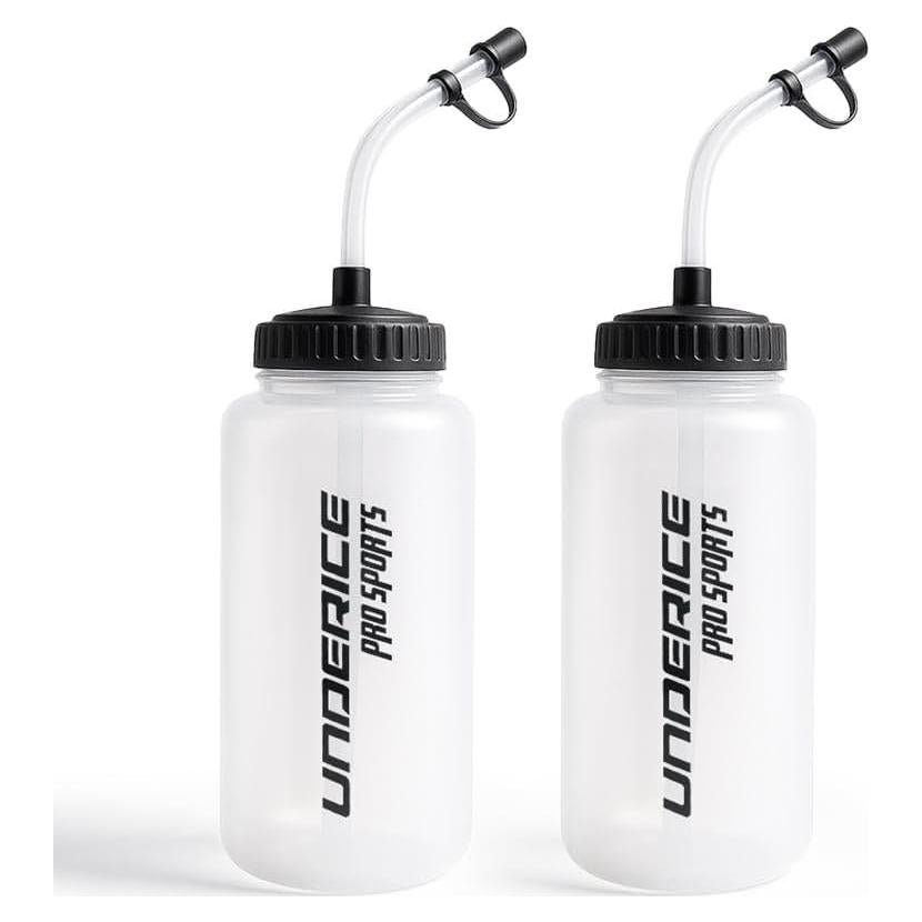 Botella de Agua Deportiva UICE 1L con Pajilla Larga - 2-Pack