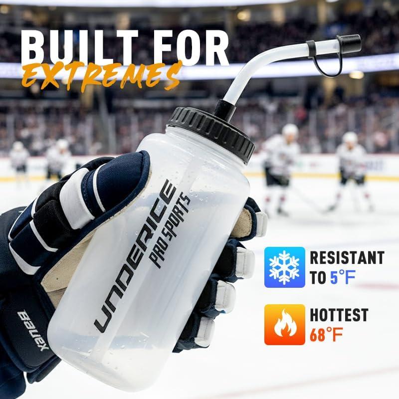 Botella de Agua Deportiva UICE 1L con Pajilla Larga - 2-Pack