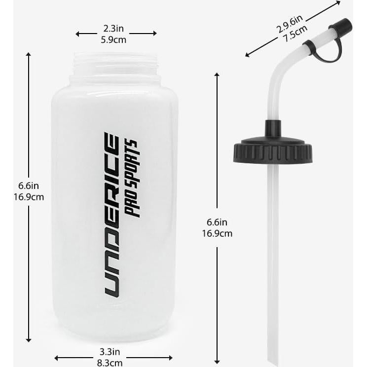 Botella de Agua Deportiva UICE 1L con Pajilla Larga - 2-Pack