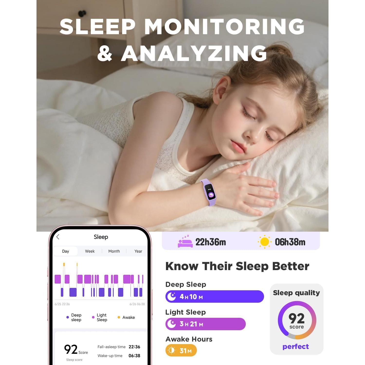 Reloj de Fitness para Niños BIGGERFIVE Vigor 3 Lila