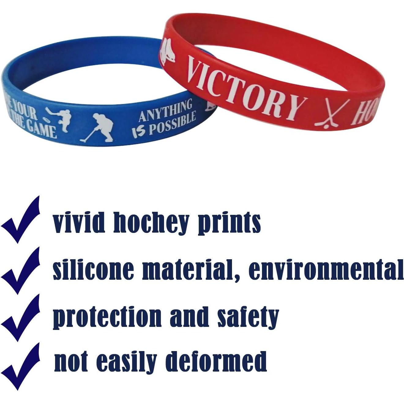 36 Pulseras Motivacionales de Silicona Hockey CupaPlay