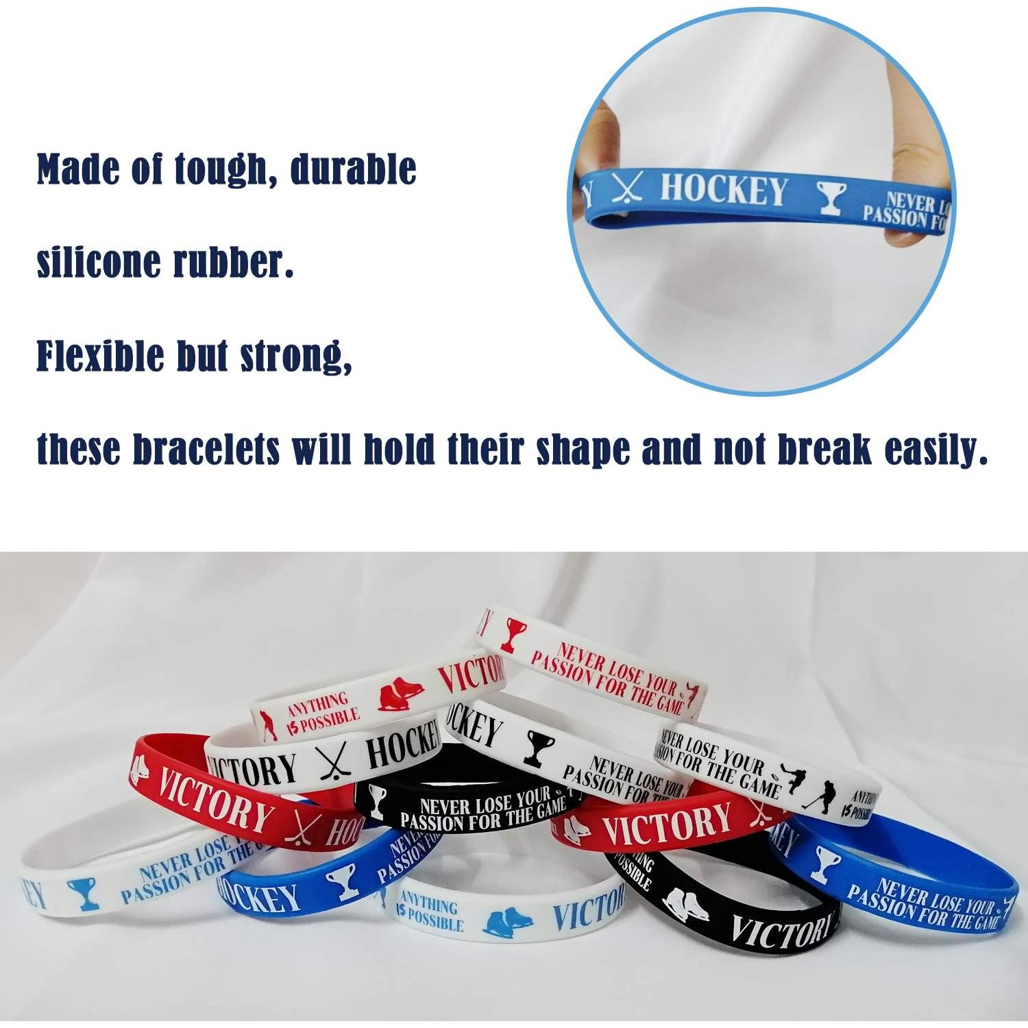 36 Pulseras Motivacionales de Silicona Hockey CupaPlay