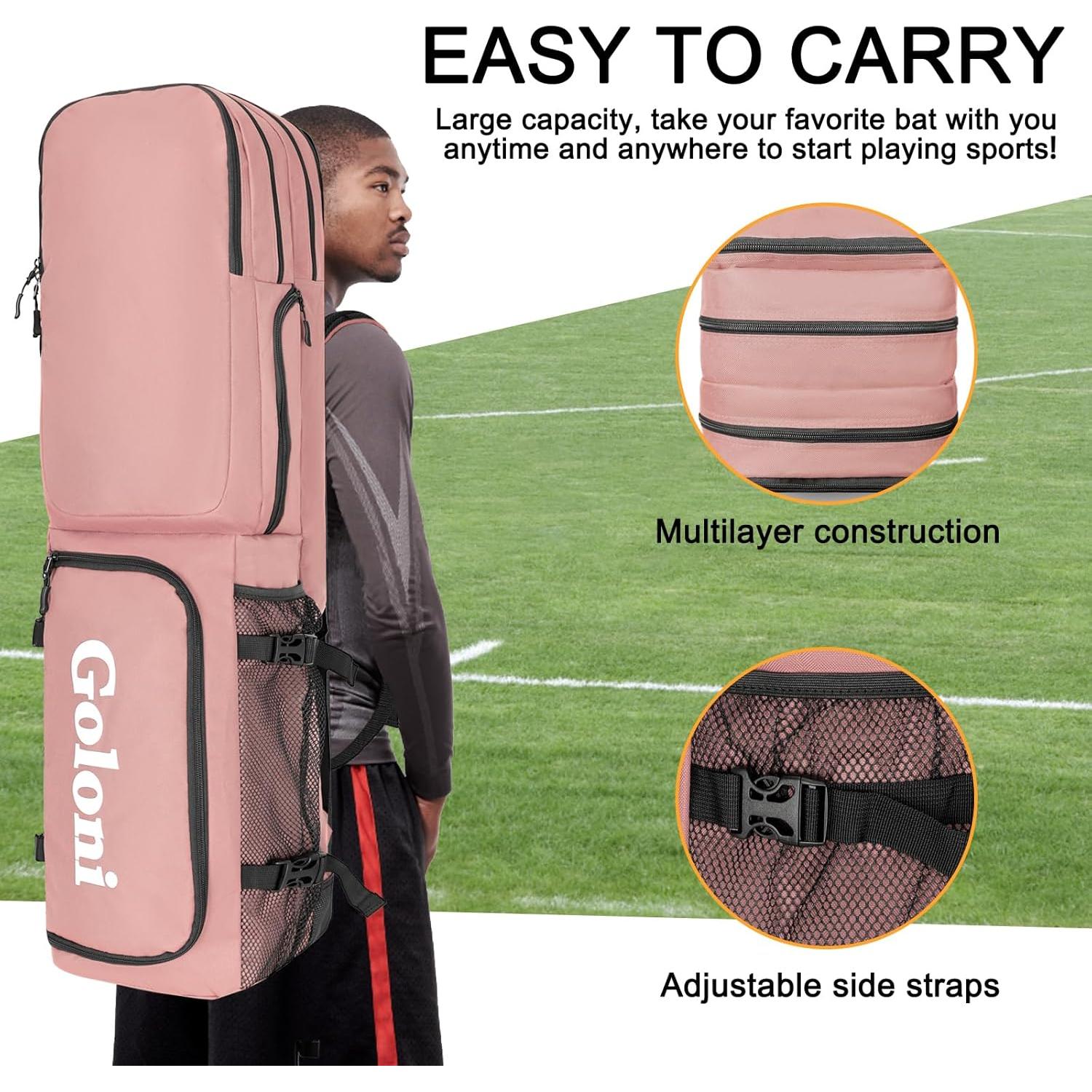 Bolsa de Hockey sobre Césped Goloni Rosa 50L con Compartimento