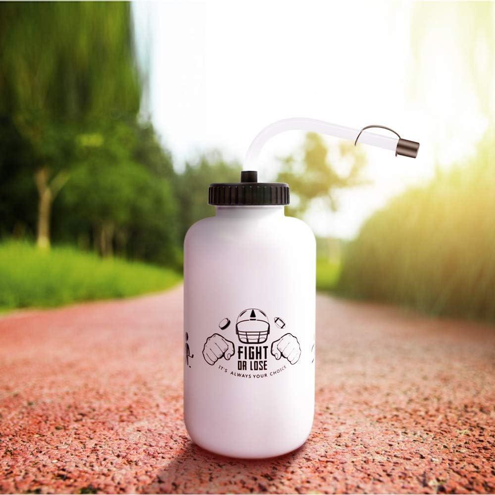 Botella de Agua Deportiva SolForis 1L Blanca a Prueba de Fugas