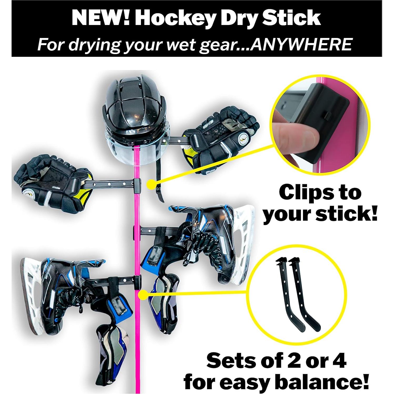 Soporte Secado Portátil Wraparound para Hockey - Paquete de 4