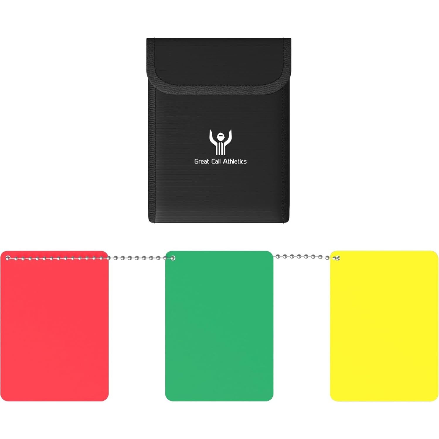 Set de Tarjetas de Penalización Great Call Athletics - Rojo, Amarillo, Verde con Estuche