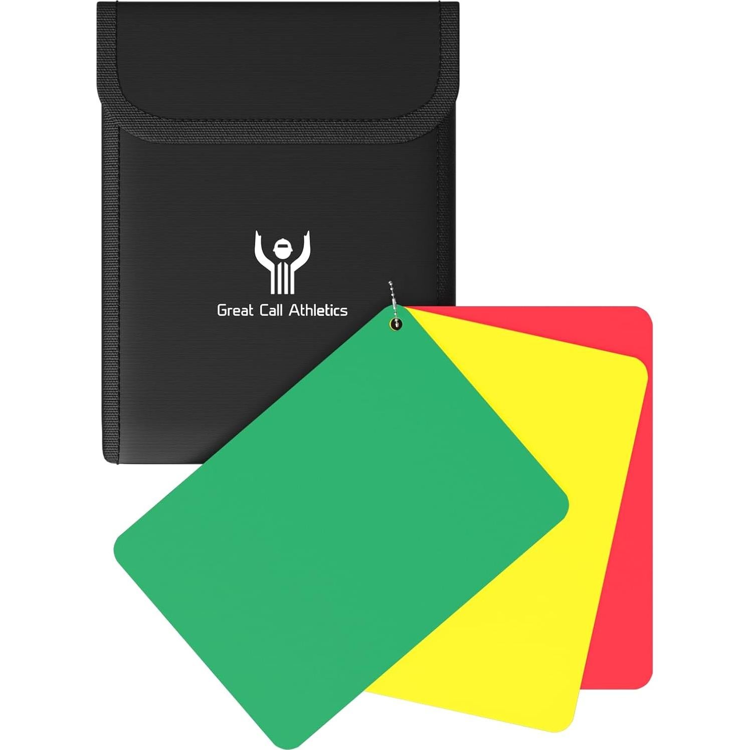 Set de Tarjetas de Penalización Great Call Athletics - Rojo, Amarillo, Verde con Estuche
