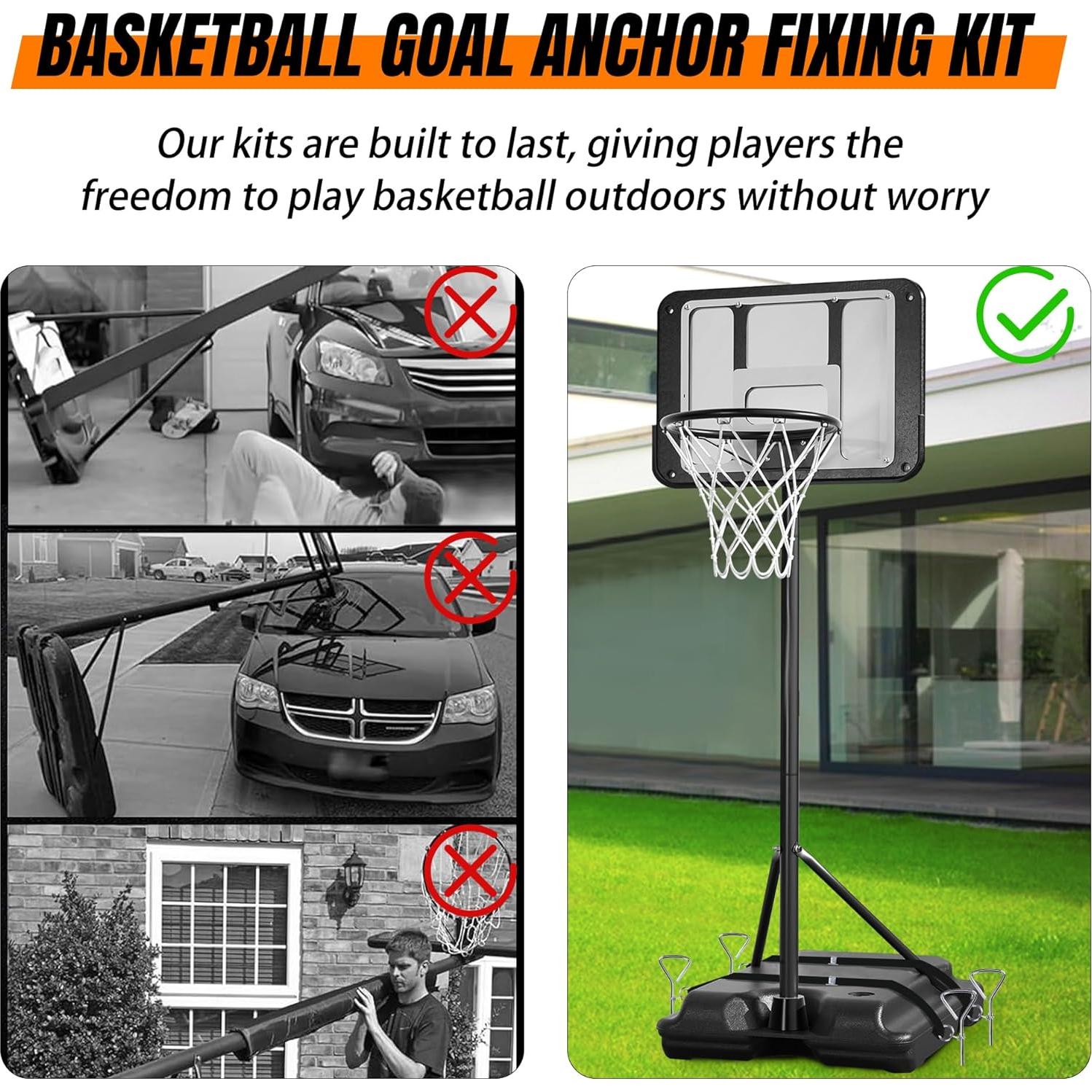 Kit de Ancla para Aro de Baloncesto RunNico - Alta Resistencia