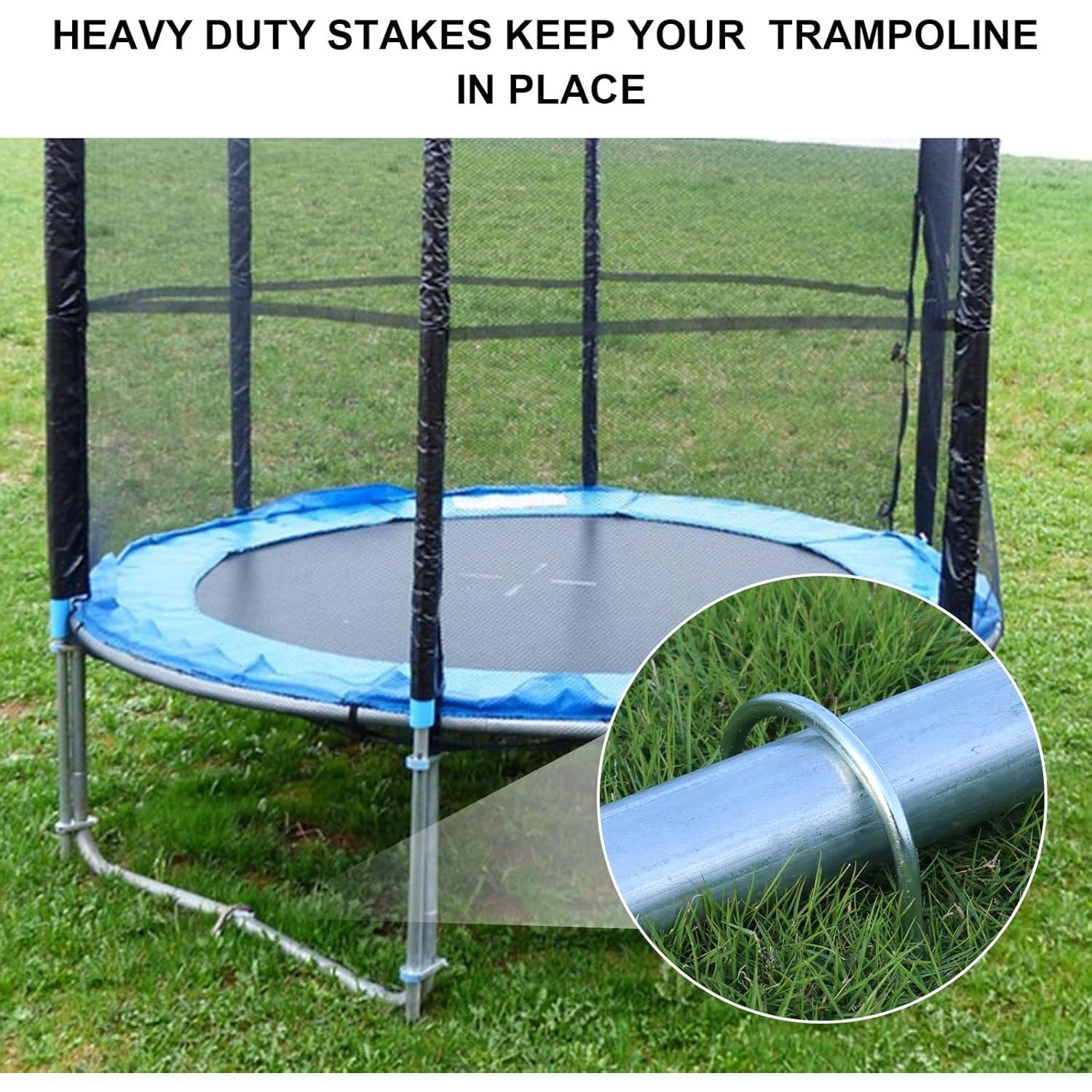 Estacas de Trampolín Synoratory 30.48cm Acero Galvanizado 8pcs