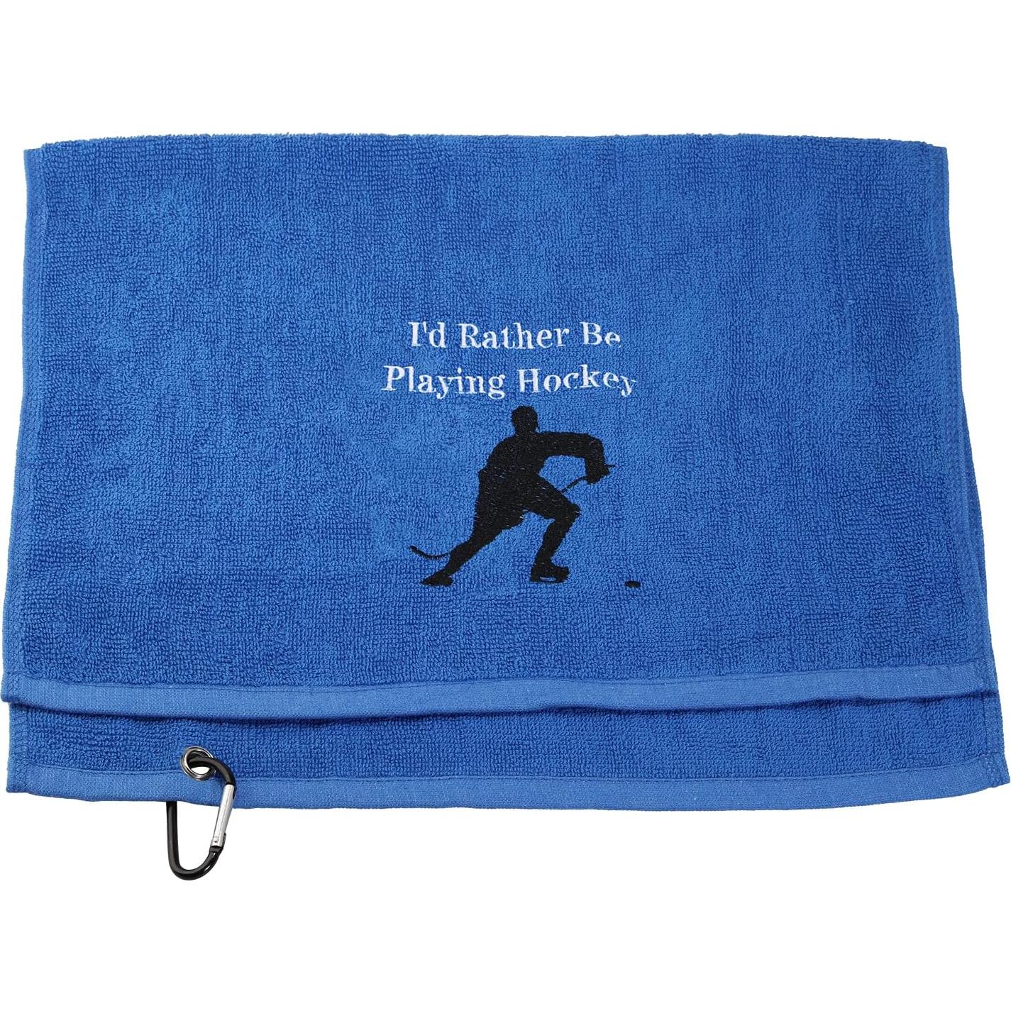 Toalla de Mano Bordada PXTIDY Hockey 66x38cm Algodón