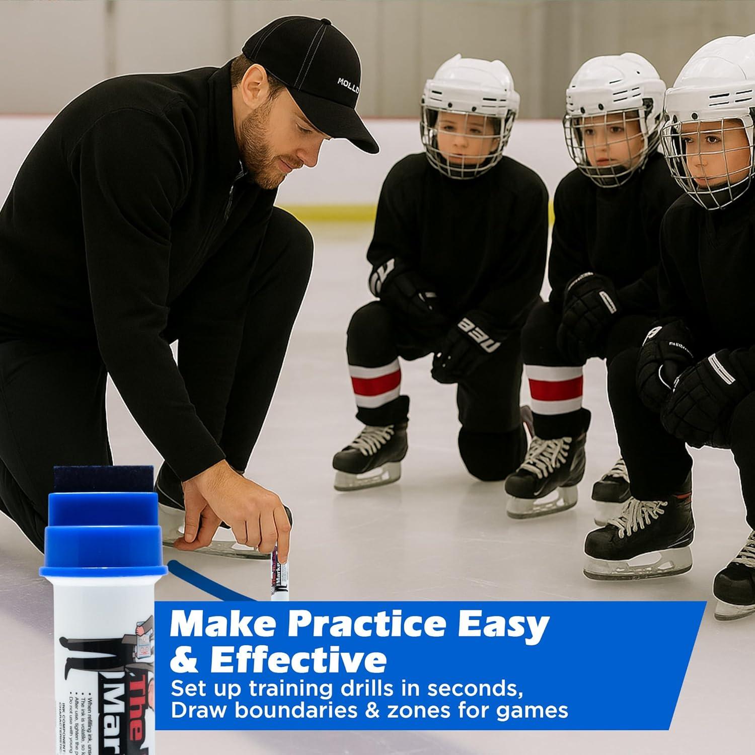 Marcador de Hockey Easy Crease Azul 30mm para Hielo