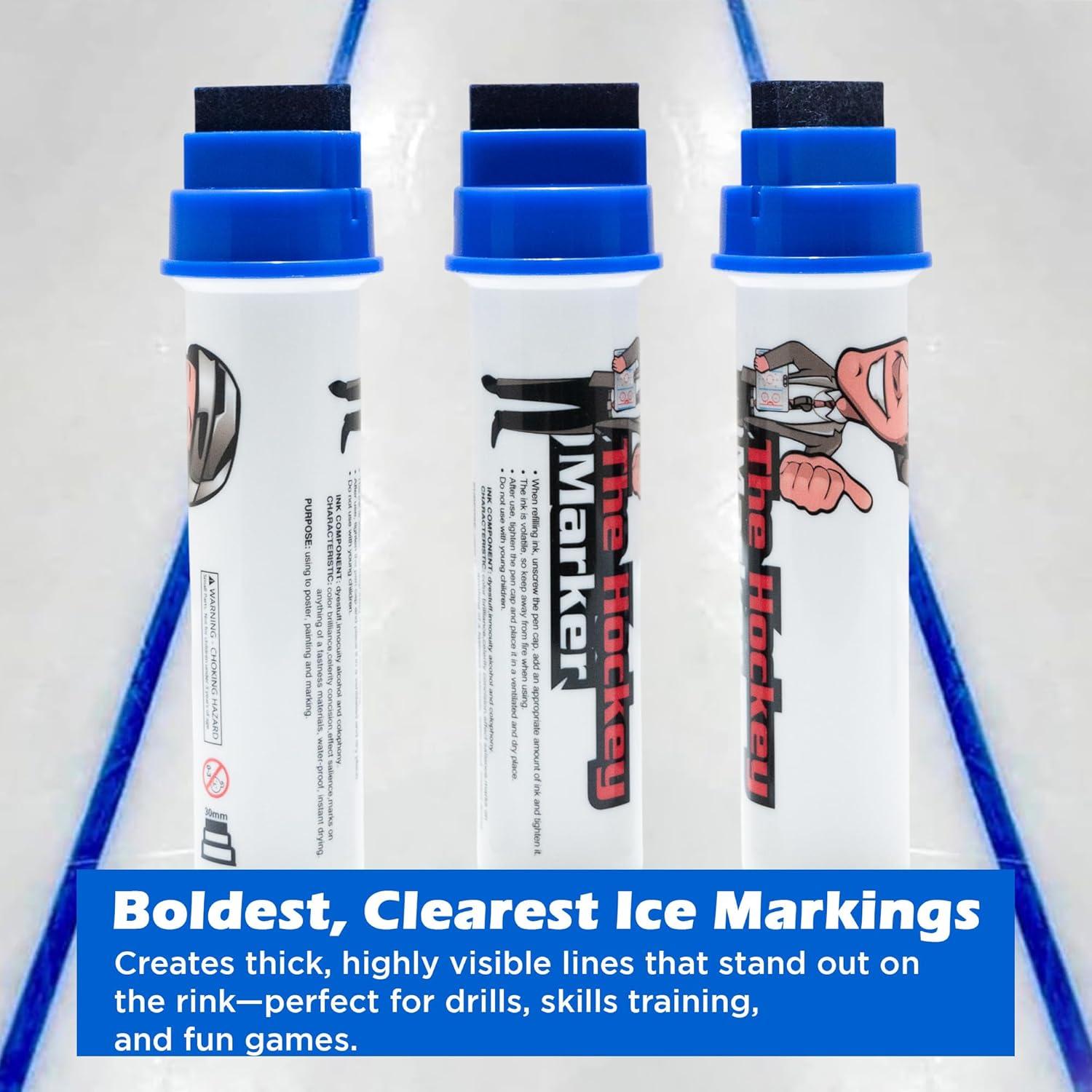 Marcador de Hockey Easy Crease Azul 30mm para Hielo