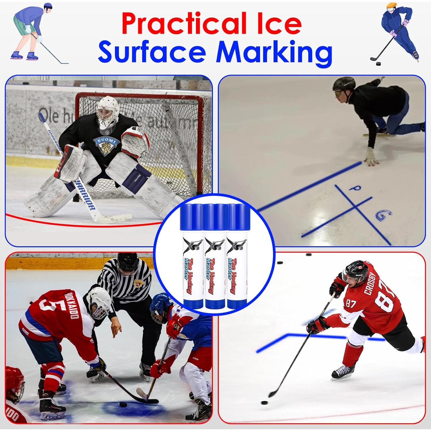 Marcador de Hockey sobre Hielo LuxeVib 3PCS Azul
