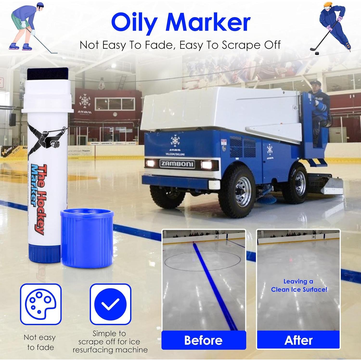 Marcador de Hockey sobre Hielo LuxeVib 3PCS Azul